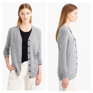 J. CREW Gray Cashmere Wool Blend Cardigan